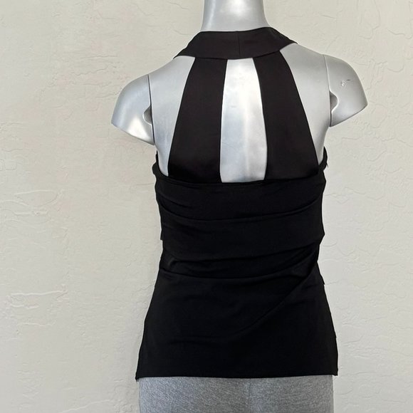 WHBM Black Tiered Halter Top - Picture 4 of 11